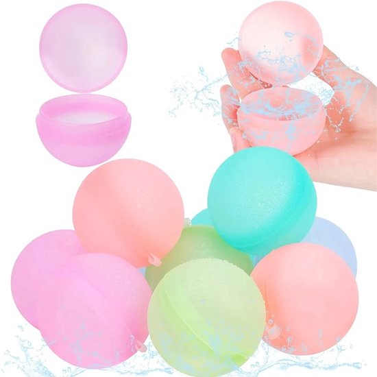 Herbruikbare waterballonnen zelfsluitend - 12 stuks - waterbal -  waterspeelgoed -... | bol