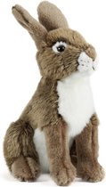 Pluche konijn / haas knuffel zittend 30 cm - Paashaas knuffel - Paasdecoratie - Speelgoed