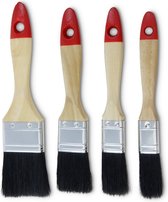 Verf kwasten set van 4x stuks - 20/25/35 en 50 mm - schilderen/verfbenodigdheden - waterbasis verf