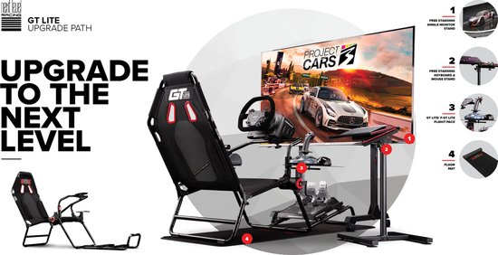 Next Level Racing GT Lite - Racestoel Cockpit - Compatibel met Logitech G29/G920, Thrustmaster & Fanatec van Next Level Racing — afbeelding 3