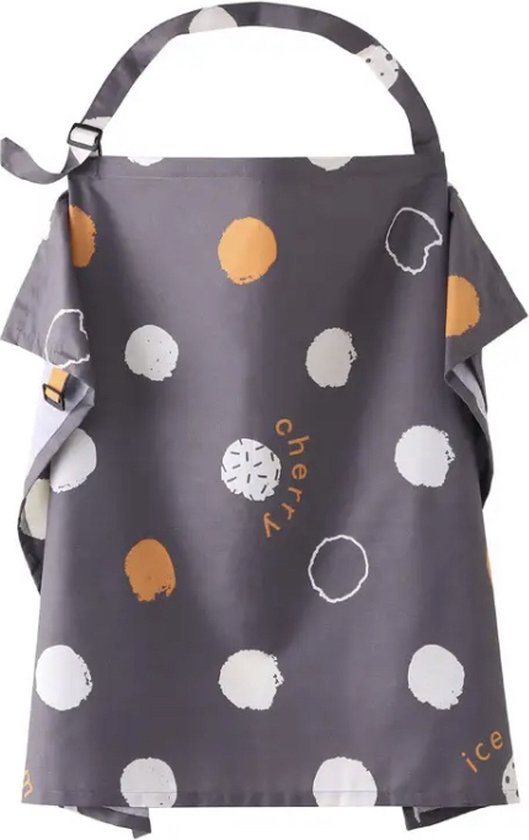  - Il BAMBINI - Borstvoedingsdoek - Voedingsdoek - Doek voor afschermen borstvoeding - Grijs icecream