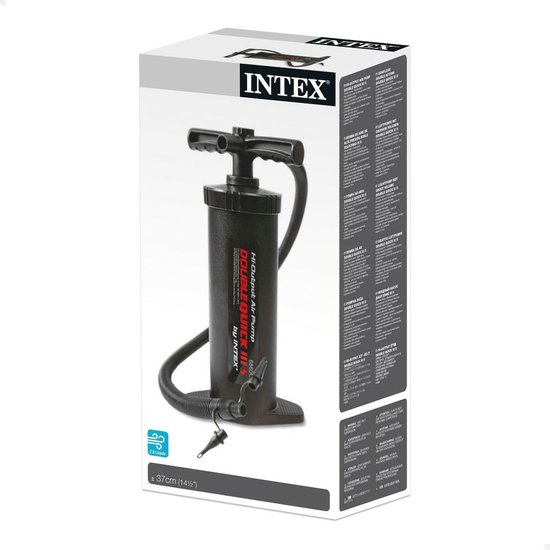 Pompe à Air Intex Double Quick III S - Noire - Haute Puissance 14.5 - Avec Tuyau