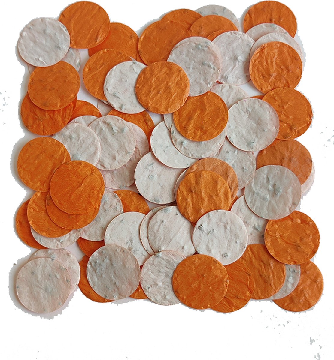 Zaadconfetti van Groei papier - Rondjes Oranje - Koningsdag - Formule 1 - Nederland - Confetti - zaad - papier - bloem