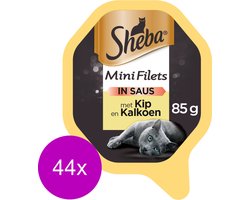 Sheba Alu Selection 85 g - Kattenvoer - 44 x Kip&Kalkoen