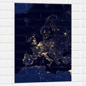 Muursticker - Kaart van Europa - 50x75 cm Foto op Muursticker