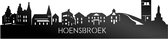 Skyline Hoensbroek Zwart Glanzend - 80 cm - Woondecoratie - Wanddecoratie - Meer steden beschikbaar - Woonkamer idee - City Art - Steden kunst - Cadeau voor hem - Cadeau voor haar - Jubileum - Trouwerij - WoodWideCities