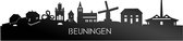 Skyline Beuningen Zwart Glanzend - 100 cm - Woondecoratie - Wanddecoratie - Meer steden beschikbaar - Woonkamer idee - City Art - Steden kunst - Cadeau voor hem - Cadeau voor haar - Jubileum - Trouwerij - WoodWideCities