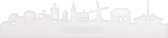 Skyline Beuningen Wit Glanzend - 100 cm - Woondecoratie - Wanddecoratie - Meer steden beschikbaar - Woonkamer idee - City Art - Steden kunst - Cadeau voor hem - Cadeau voor haar - Jubileum - Trouwerij - WoodWideCities