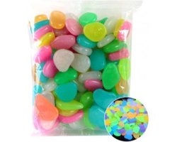 Glow In The Dark Stenen | Decoratie Stenen | Aquarium Steentjes | Tuin Stenen | 40 Stuks | MUTLICOLOR