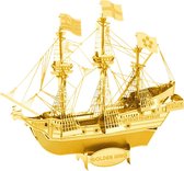 Metal Earth Modelbouw 3D Gouden zeilschip driemaster Golden Hind - Metaal