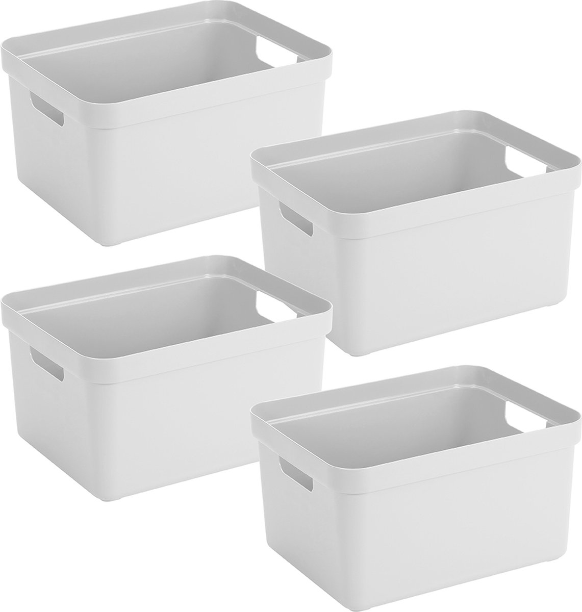 Sunware - Sigma home opbergbox 32L wit - Set van 4