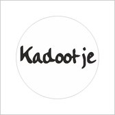Sticker - "Kadootje" - Etiketten - 39mm Rond - Wit/Zwart - 500 Stuks