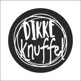 Sticker - "Dikke knuffel" - Etiketten - 47mm Rond - Wit/Zwart - 500 Stuks