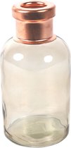 Countryfield Bloemenvaas Firm Bottle - transparant beige/koper - glas - D10 x H21 cm