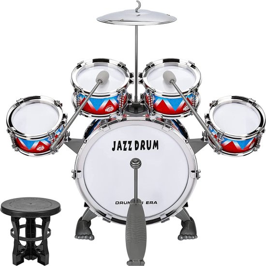 Kinder Drumset - Kids Drumkit - Peuter Jazz Drum Set - 10 Stuk voor Peuter  Speelgoed 5... | bol.com