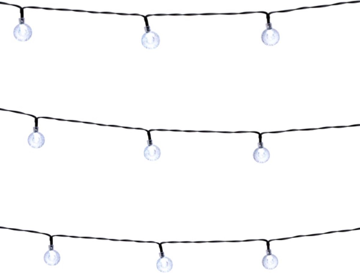 Guirlande Solaire 10 Lanternes LED – Éclairage De Jardin Blanc Chaud – 3,8 M – Panneau Solaire Inclus – Autonomie 6-8h