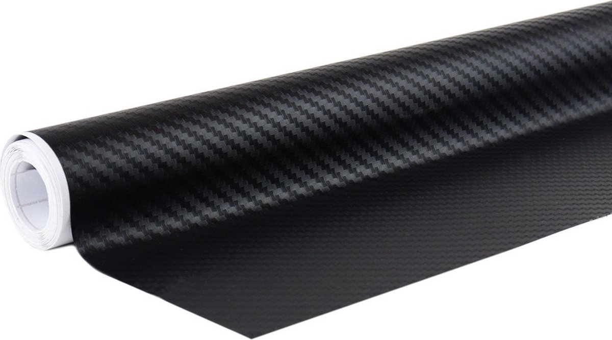 AMiO 3D Carbon Fiber Zwarte Wrap Folie (30 x 150 cm)