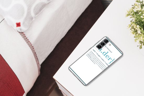 Telefoonhoesje Geschikt voor Samsung Galaxy S21 hoesje - Quotes - Vader definitie - Spreuken - Woordenboek - Siliconen Telefoonhoesje Telefoonhoesje
