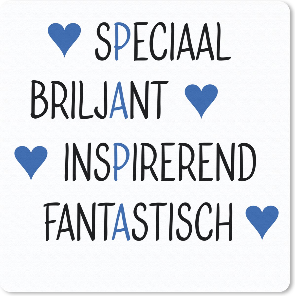 Muismat 30x30 cm - Mousepad Papa - Quotes - Spreuken - Muismatten
