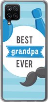 Geschikt voor Samsung Galaxy A12 hoesje - Spreuken - Best grandpa ever - Quotes - Opa - Siliconen Telefoonhoesje