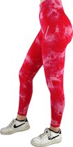 legging femme rouge fluo