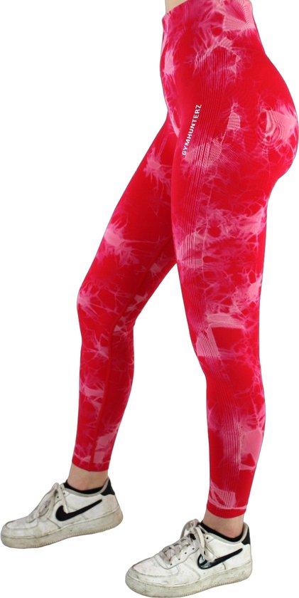 Women legging neon red