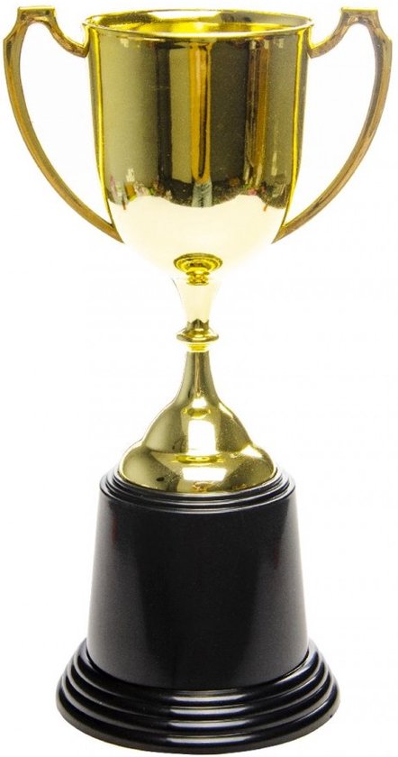 Trofee 22,8 x 9,2 cm goud - Beker Troffee Gewonnen