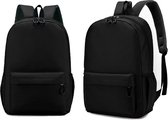 Rugzak - met verstevigde slijtage punten - Schooltas - Rugtas - backpack - inhoud 13 liter - kleur Zwart