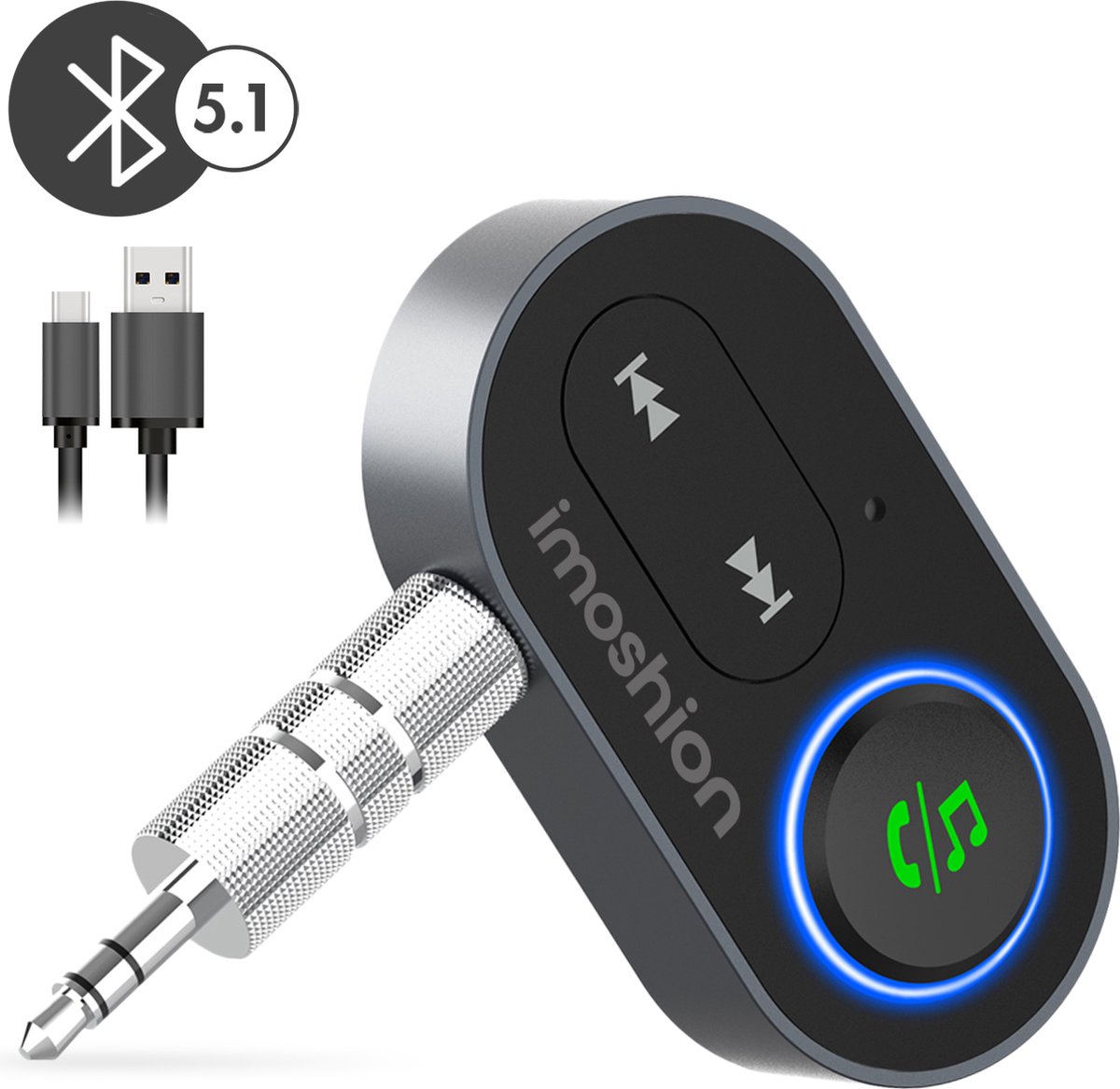 iMoshion ﻿Adaptateur AUX - Adaptateur audio USB-C vers 3,5 mm