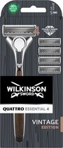 Wilkinson Sword - Quattro Titanium - Édition Vintage - Système de Rasage + 5 Lames de rasoir