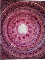 Vlag - Roze Cirkels van Verschillende Patronen - 30x40 cm Foto op Polyester Vlag