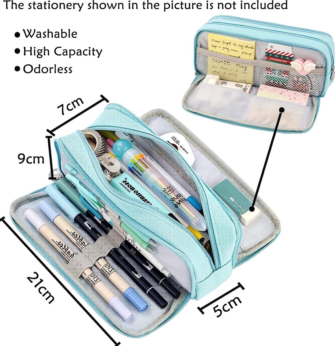 Trousse à crayons, trousse à crayons extensible de grande capacité, idéale  comme