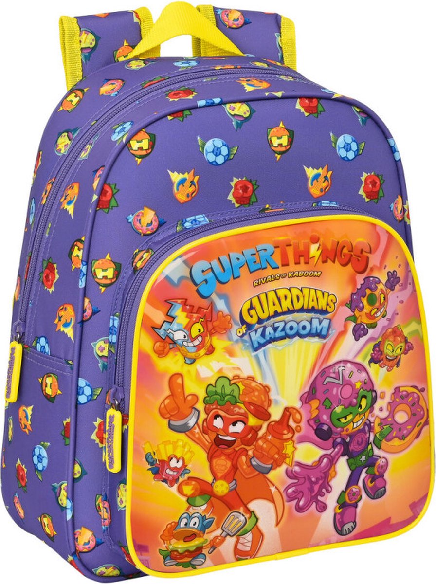 Schoolrugzak SuperThings Guardians of Kazoom Paars Geel (27 x 33 x 10 cm)