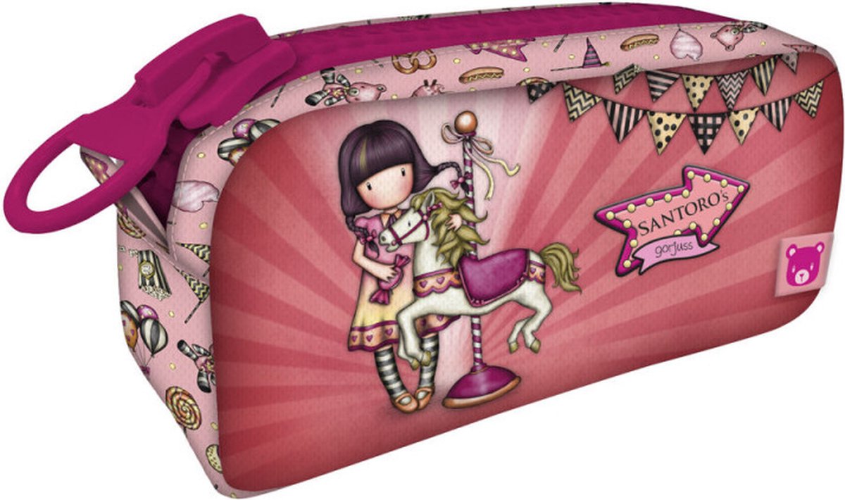 Toilettas voor op School Gorjuss Carousel Zalm (21.5 x 10.5 x 7 cm)