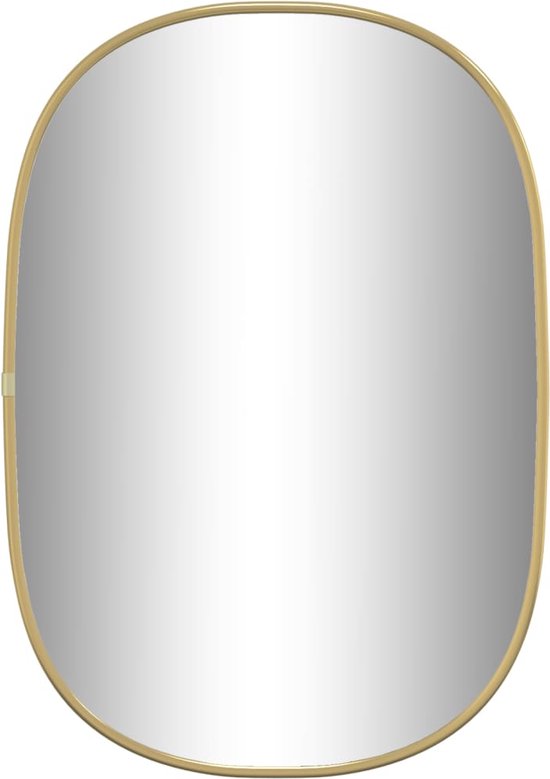 vidaXL - Wandspiegel - 50x35 - cm - goudkleurig