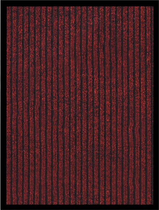 vidaXL - Deurmat - 40x60 - cm - gestreept - rood
