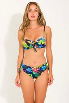 Bikini Set 2 delig- Nieuw Collectie Dames Badmode&Bikini- Fashion Push up beugel Bikini Badpak Zwempak VY8845- Zwart Tropische print- Maat 44