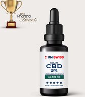 Huile de CBD - CBD - Isolat de CBD 5% - Cannabidiol - Vegan - Bio Oil essentielle - Raw - Chanvre - Plantes - Pipette - Vitamine - Chiens - Chats - BioSwissPharma - MyCell Enhanced Technology® - 10ML - 200 gouttes
