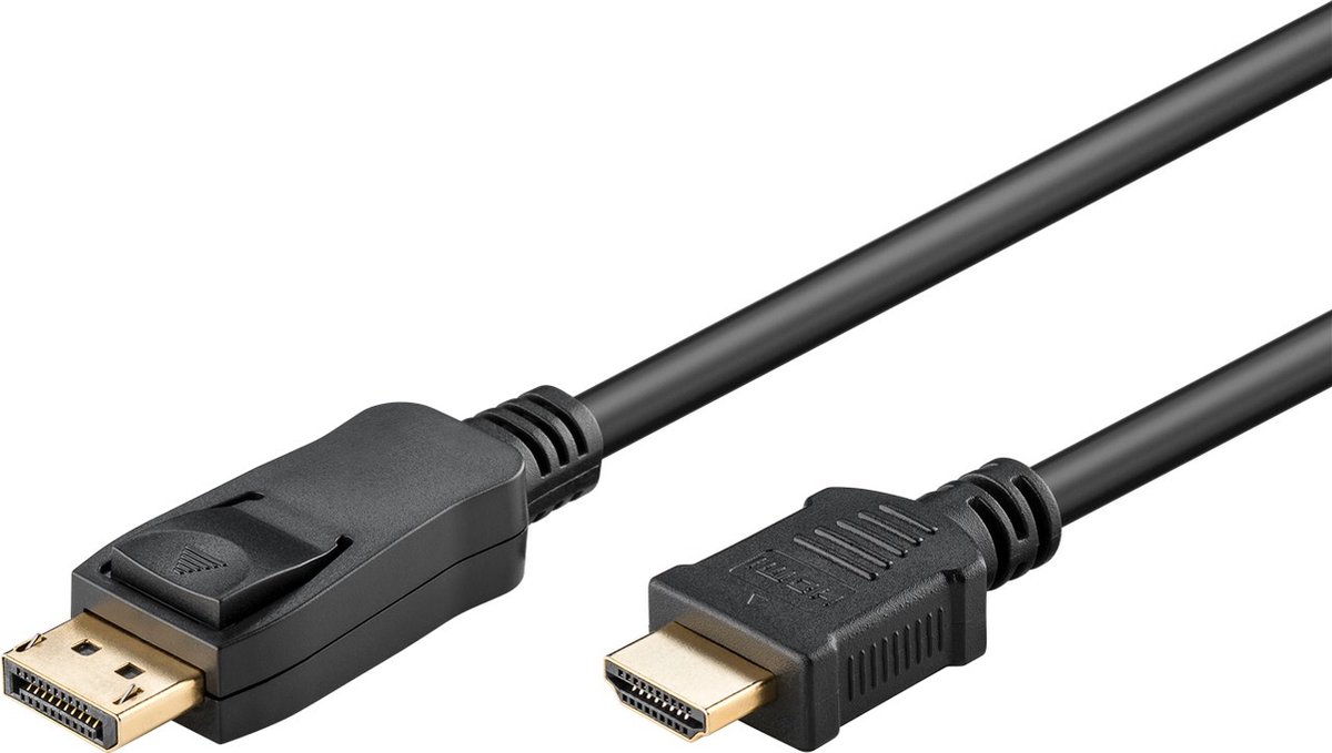DisplayPort naar HDMI kabel - DP 1.2 / HDMI 1.4 (4K 30Hz) / zwart - 1 meter