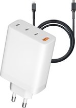 4-Poorts USB-C Lader + USB-C naar 8-PIN Kabel - 2 Meter - Geschikt voor iP 14/13/12/11/X en iP 2017,2018,2019,2020,10.2,Air