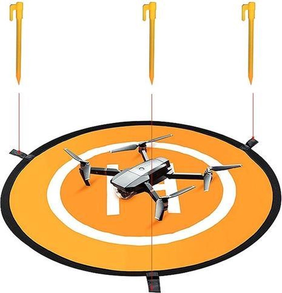 Landingpad - 55cm - oranje - Drones & Accessoires