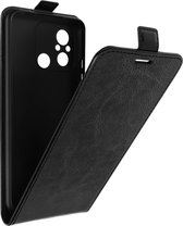 Case geschikt voor Xiaomi Redmi 12C Magnetische Verticale klep zwart