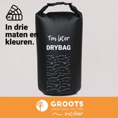 Groots 10L Drybag Zwart - Waterdichte Tas & Waterdichte Sporttas in één - Duurzaam PVC voor Zwemmen, Raften en Outdoor Avonturen