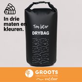 Groots 10L Drybag Zwart - Sac étanche et sac de sport étanche en un - PVC durable pour la Nager, le rafting et les aventures en Plein air