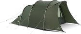 Tente Dogon NOMAD® 4 Personnes | Top qualité | Extra -haut : 220 cm | 530x325cm | Tente Tunnel Légère Vert | Moustiquaire | Bonne ventilation
