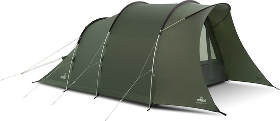 NOMAD® Dogon Tent 4 Personen | Topkwaliteit | Extra hoog: 220 cm | 530x325 cm | Lichtgewicht Tunneltent Groen | Muggengaas | Goede ventilatie