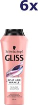 6x Shampooing Gliss-Kur - Miracle des cheveux Séparation 250 ml