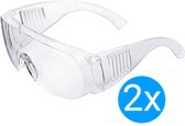 Outlook 2st. Lichtgewicht Veiligheidsbril Transparant | Polycarbonaat | CE gekeurd | Vuurwerkbril | Beschermbril | Oogbeschermer | Spatbril | Stofbril | Overzetbril - Hard Polycarbonaat