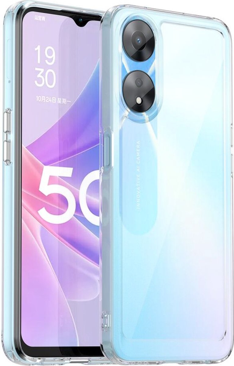 Oppo A58 5G / A78 5G Hoesje Acryl Back Cover Transparant