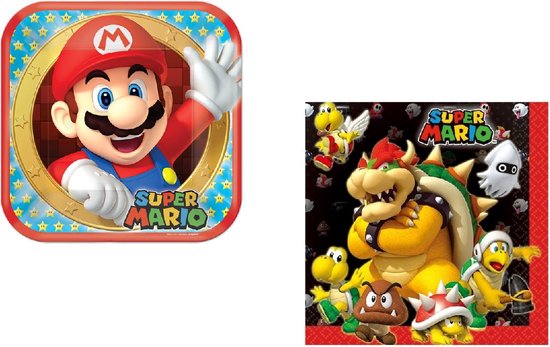 Amscan Super Mario Party-Serie – Bunte Party-Deko & Accessoires (ca. 28 Cm)